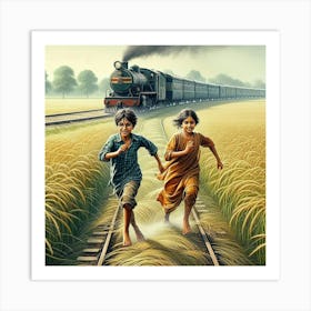 Train of pather panchali Art Print