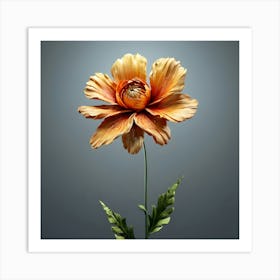 3d Rendering Of A Flower Art Print