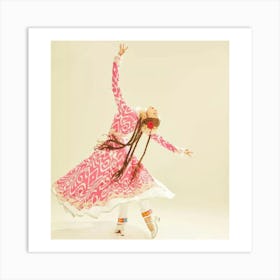 Dancer In Pink Dress Art Print