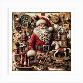 Santa Claus and Christmas Art Print