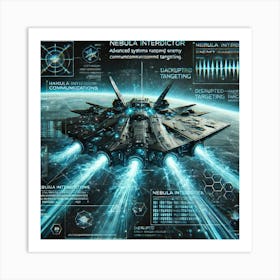 Nebula Interdictor Disrupts Communications Targeting 1024 Art Print