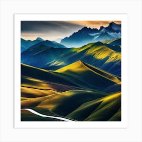 Tibetan Mountains Art Print