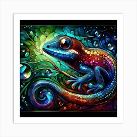 Gecko Painting Art Print