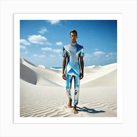 Man In Wetsuit Art Print