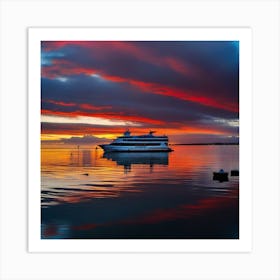 Sunset At Sea 5 Art Print