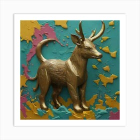 Deer Abstract  Art Print