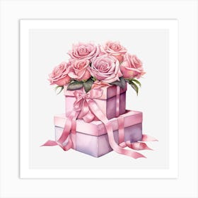 Pink Roses 1 Art Print