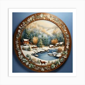 Winter Village 1 Art Print