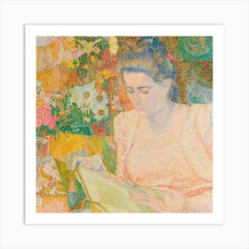 Woman Reading A Book 4 Art Print