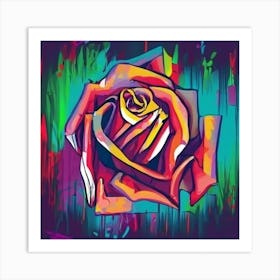 Abstract Rose Painting Art Print