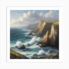 Cliffs Of Ireland paintings art print 1 Art Print