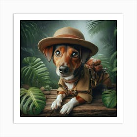 Dog Explorer Art Print