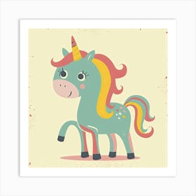 Charming Illustration Unicorn 2 Art Print