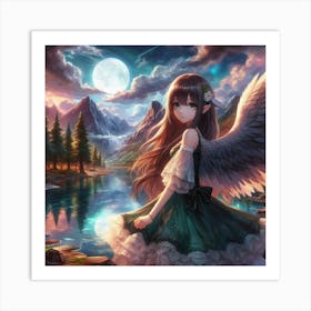 Angel Hd Wallpaper 3 Art Print