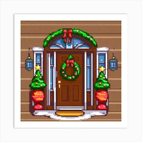 Christmas Door 33 Art Print