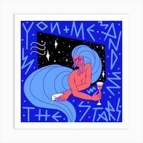 You Me And The Stars Square Art Print