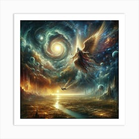 Angel In The Sky 4 Art Print