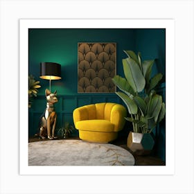 Room With A Yellow Chair Art Print