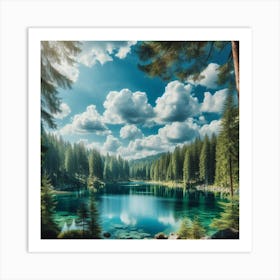 Lake In The Woods 4 Art Print