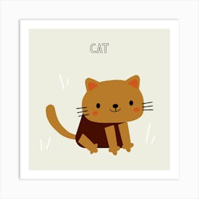Cute cat print Art Print
