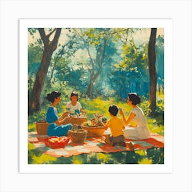 Picnic In The Park Art Print