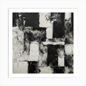 Black and White Abstract Art 14 Art Print