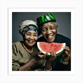 Nelson Mandela watermelons Art Print