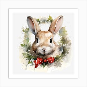 Christmas Bunny 5 Art Print