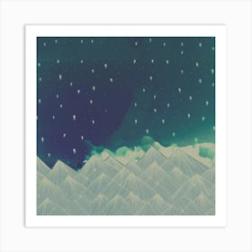 Snowy Mountains Art Print