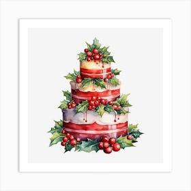 Christmas Cake 3 Art Print