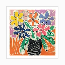 Floral Painting Matisse Style 1 Art Print