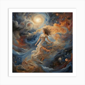 Woman In The Clouds Art print 1 Art Print