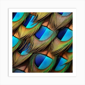 Peacock Feathers 14 Art Print