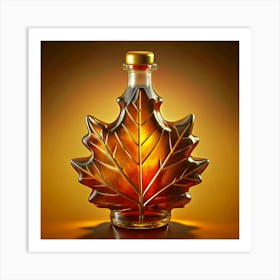 Maple Syrup Bottle Shaped Like A Maple Leaf Art Print