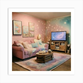 Girly Living Room Art Print