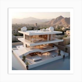 Futuristic House 1 Art Print