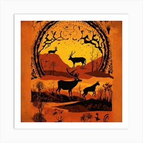 Deer In The Forest Art Print