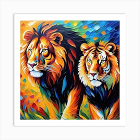 Lions Art Print