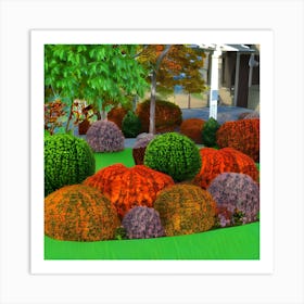 Autumn Garden Design 1 Art Print