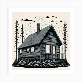 Cabin In The Woods 9 Art Print