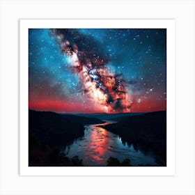 Milky Over River Art Print