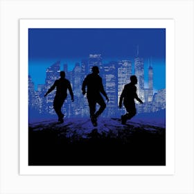 Silhouettes Of A City Art Print