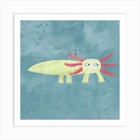 Axolotl Salamander Art Print