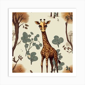 Default Default Retro Giraffe For Defferent Seasons Aestethic 1 (1) Art Print