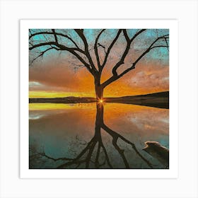 Sunset Tree Art Print