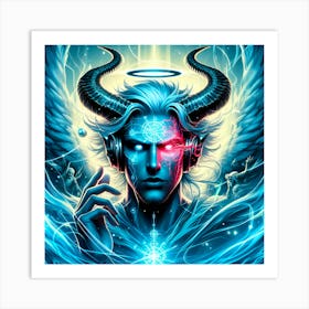 Demon With Horns Art Print