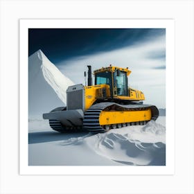 Buldozer Snow (12) Art Print