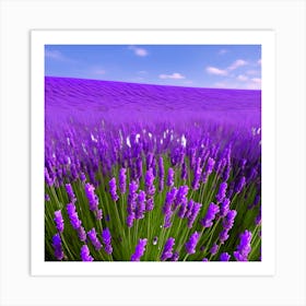 Lavender Field 4 Art Print