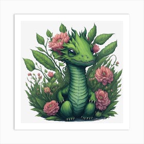 Green Dragon (3) Art Print