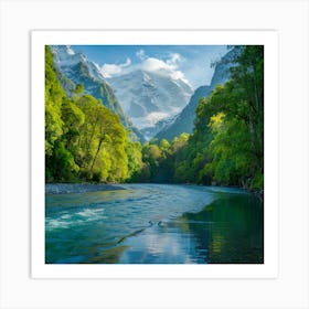 New Zealand River Art Print